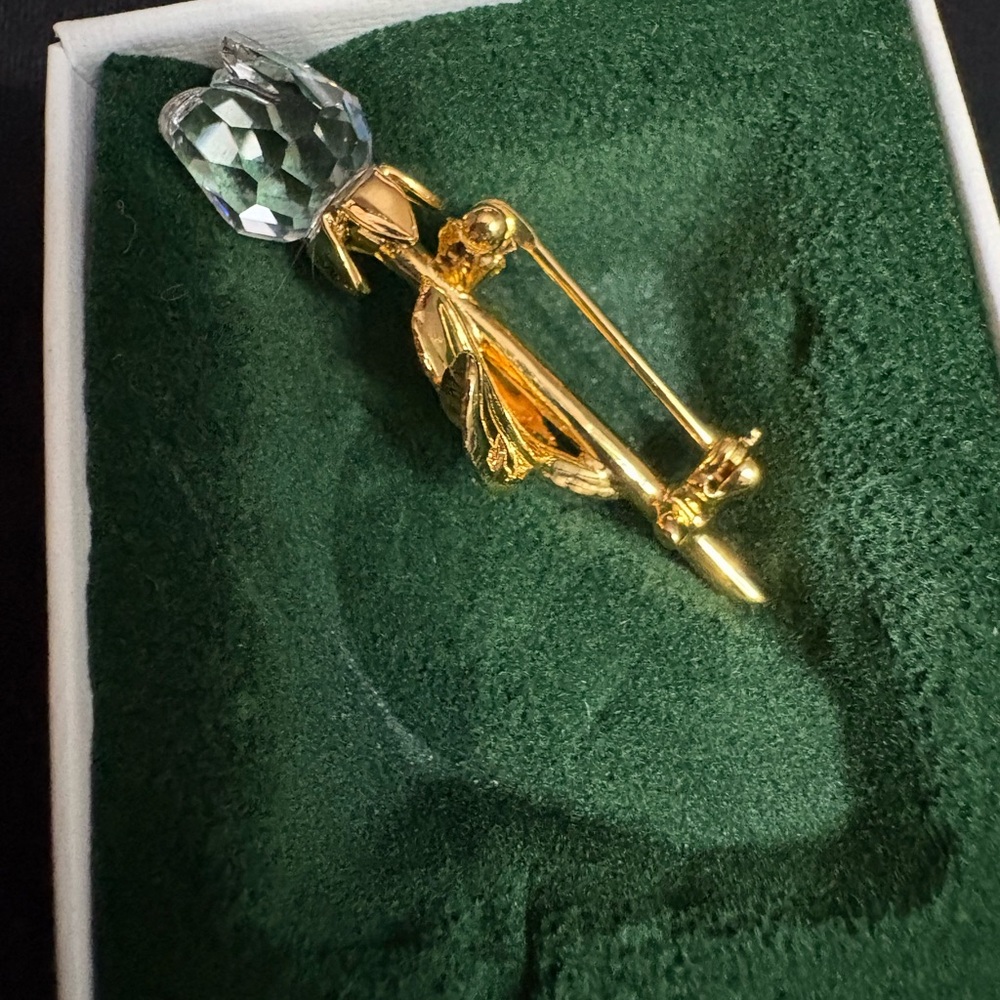 Swarovski Crystal Memories Gold and Silver Rose Accessory